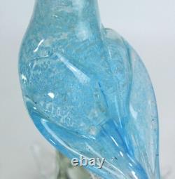 Vintage Murano Glass Blue Bird Sculpture Formia