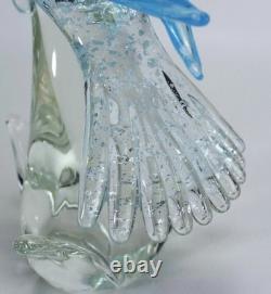 Vintage Murano Glass Blue Bird Sculpture Formia