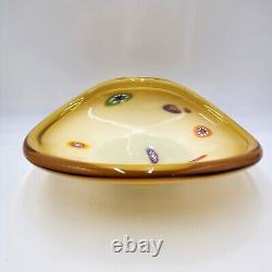 Vintage Murano Glass Bowl Atomic Space Age Bowl Murrines Millefiori Art Glass