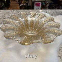 Vintage Murano Glass Bowl By Ercole Barovier MCM