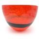 Vintage Murano Glass Bowl Ca Dei Vetrai Orange Black Band Mid Century