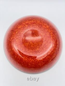 Vintage Murano Glass Bowl Ca Dei Vetrai Orange Black Band Mid Century