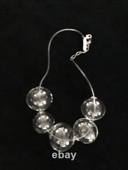 Vintage Murano Glass Bubble Necklace W Velvet Pouch Nwt $168