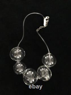 Vintage Murano Glass Bubble Necklace W Velvet Pouch Nwt $168
