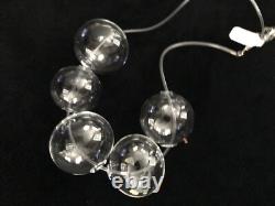 Vintage Murano Glass Bubble Necklace W Velvet Pouch Nwt $168