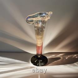 Vintage Murano Glass Calla Vase By Carlo Moretti 1980's Exquisite 14.75 Signed