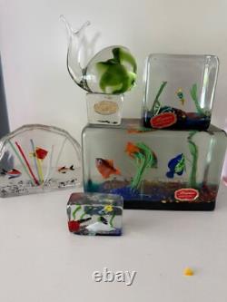 Vintage Murano Glass Candese Aquarium Block