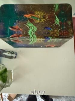 Vintage Murano Glass Candese Aquarium Block