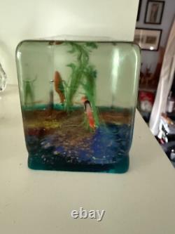 Vintage Murano Glass Candese Aquarium Block