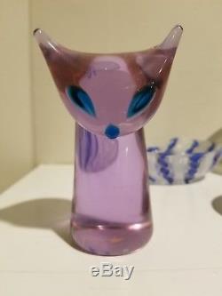 Vintage Murano Glass Cat by Antonio Da Ros for Cenedese Pauly & C. Label