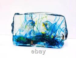 Vintage Murano Glass Cenedese 7.3 Aquarium withLight Beautiful