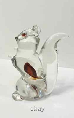 Vintage Murano Glass Cenedese Da Ros Squirrel Labeled