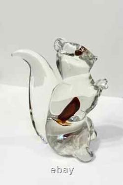 Vintage Murano Glass Cenedese Da Ros Squirrel Labeled