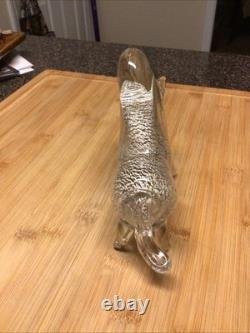 Vintage Murano Glass Charging Bull Silver Adventuring