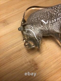 Vintage Murano Glass Charging Bull Silver Adventuring