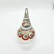 Vintage Murano Glass Christmas Tree Incased Handmade Red Green White Art Glass