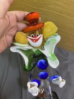 Vintage Murano Glass Clown 10 Red Hat Bottle In Hand Great Condition