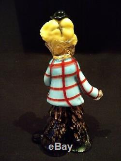 Vintage Murano Glass Clown, Alfredo Barbini Figure