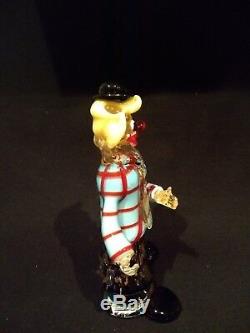 Vintage Murano Glass Clown, Alfredo Barbini Figure