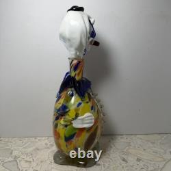 Vintage Murano Glass Clown Decanter 13 Two-Piece Multicolor Italy READ Vintage Murano Glass Clown Decanter 13 Two-Piece Multicolor Italy READ