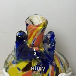 Vintage Murano Glass Clown Decanter 13 Two-Piece Multicolor Italy READ Vintage Murano Glass Clown Decanter 13 Two-Piece Multicolor Italy READ