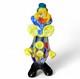 Vintage Murano Glass Clown Figure 9 Tall Yellow Buttons