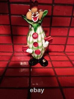 Vintage Murano Glass Clown Figurine 10 1/2