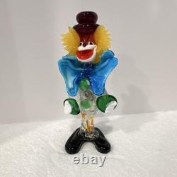 Vintage Murano Glass Clown Figurine 9-inch Italian Art