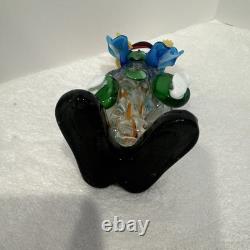 Vintage Murano Glass Clown Figurine 9-inch Italian Art