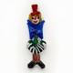 Vintage Murano Glass Clown Figurine Red Hat Accordion Musical Decor Collectible