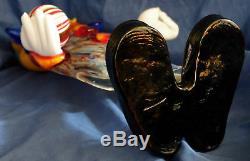 Vintage Murano Glass Clowns Large Italian Italy Ornaments Figurines Figures