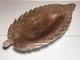 Vintage Murano Glass Copper Aventurine Leaf Shaped Dish