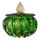 Vintage Murano Glass Cordonato d'Oro Green & Gold Lidded Dresser Box