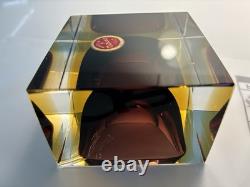 Vintage Murano Glass Cube Bowl Dish Tray Art Glass Made In Italy