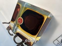 Vintage Murano Glass Cube Bowl Dish Tray Art Glass Made In Italy