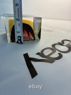 Vintage Murano Glass Cube Bowl Dish Tray Art Glass Made In Italy