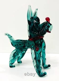 Vintage Murano Glass Dog Figurine/Sculpture-WOW Color & Condition