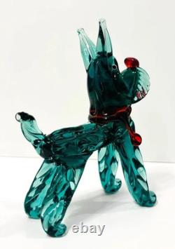 Vintage Murano Glass Dog Figurine/Sculpture-WOW Color & Condition