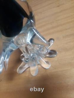 Vintage Murano Glass Duck Colorful 12 Tall Bird Art Heavy