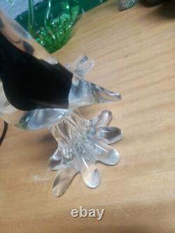 Vintage Murano Glass Duck Colorful 12 Tall Bird Art Heavy