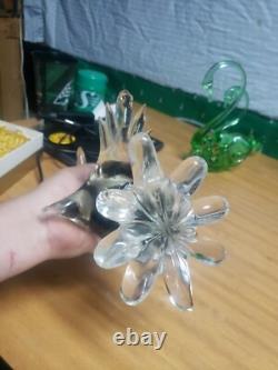 Vintage Murano Glass Duck Colorful 12 Tall Bird Art Heavy