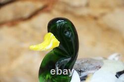 Vintage Murano Glass Duck Figurine, Mid-Century Italian