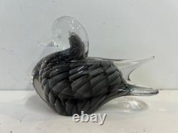Vintage Murano Glass Duck, Fumato Technique, made by V. Nason & C