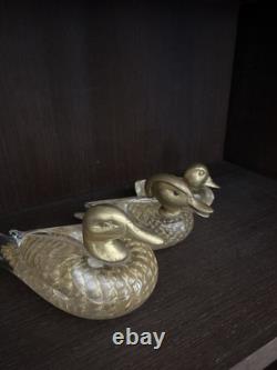 Vintage Murano Glass Duck Set