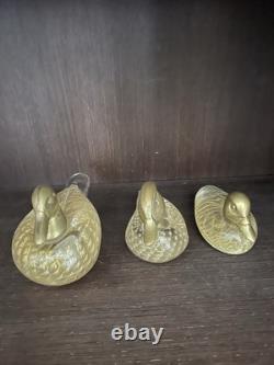 Vintage Murano Glass Duck Set