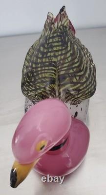 Vintage Murano Glass Duck Signed Franco Moretti. RARE