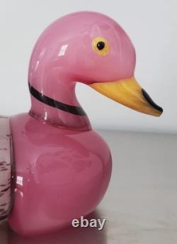 Vintage Murano Glass Duck Signed Franco Moretti. RARE
