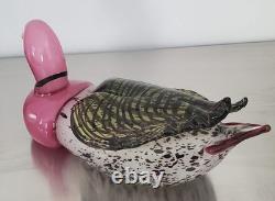 Vintage Murano Glass Duck Signed Franco Moretti. RARE