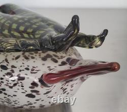 Vintage Murano Glass Duck Signed Franco Moretti. RARE