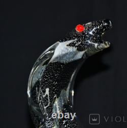 Vintage Murano Glass Figurine Cobra Handcrafted Italian Art Glass Rare 20th